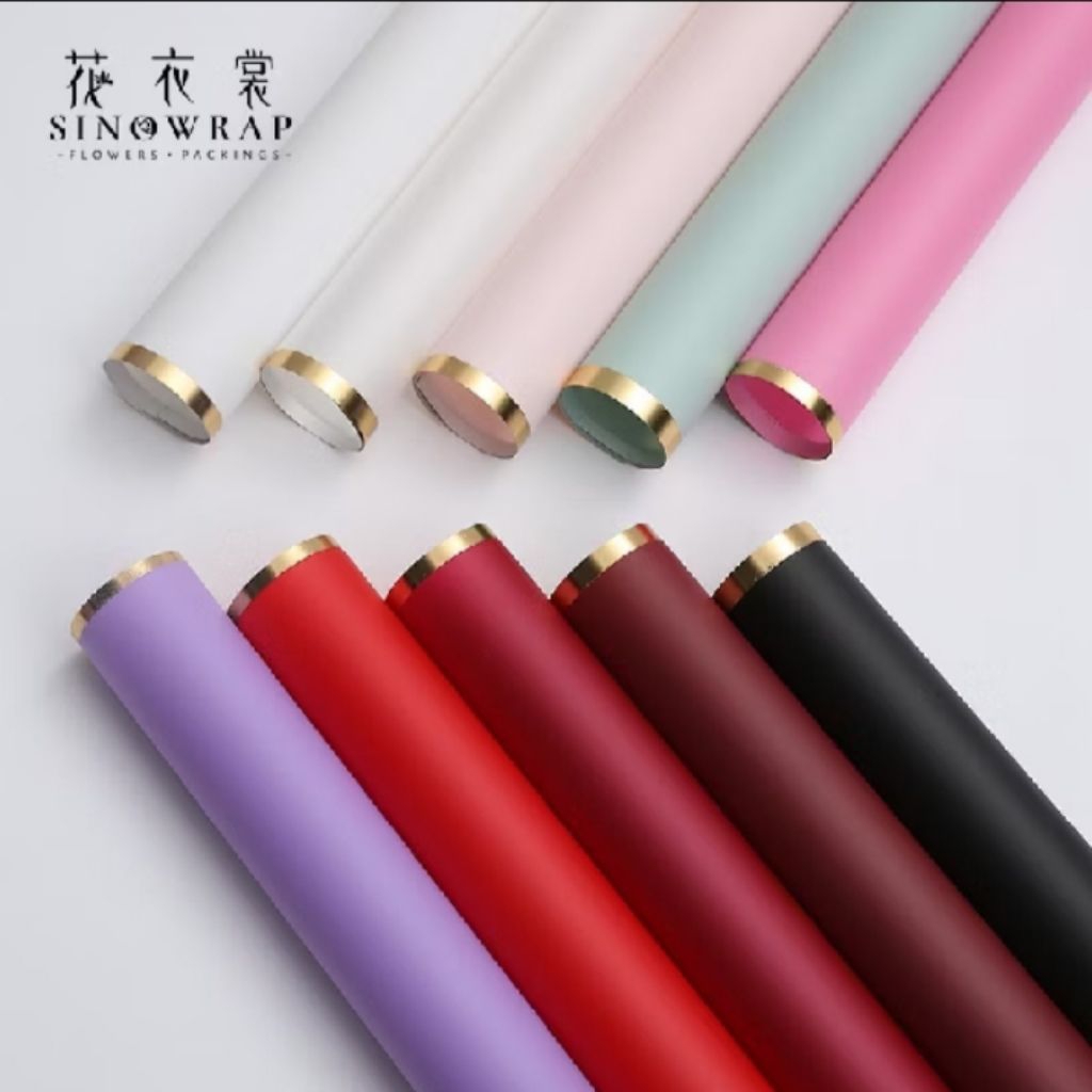 Cellophane EDGE Gold Line/Flower Wrapping