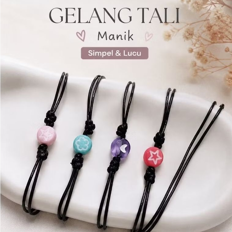 GELANG TALI SERUT MANIK BERWARNA