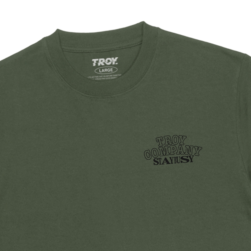 Troy Company T-shirt Army Green Condexpand - Kaos Pria Lengan Pendek Hijau Army MTD 3650