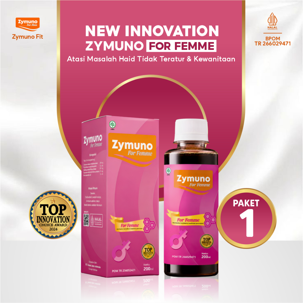 Zymuno For Femme 1 Botol | Herbal Kewanitaan | Keputihan | Buah Zuriat Sari Kurma | 200ml