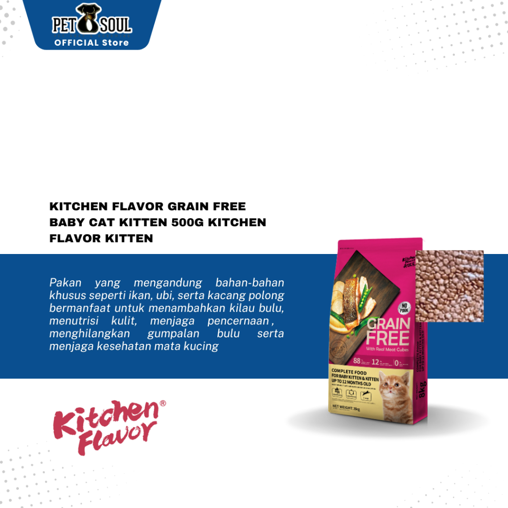 Kitchen Flavor Grain Free Baby Cat Kitten 500g Kitchen Flavor Kitten