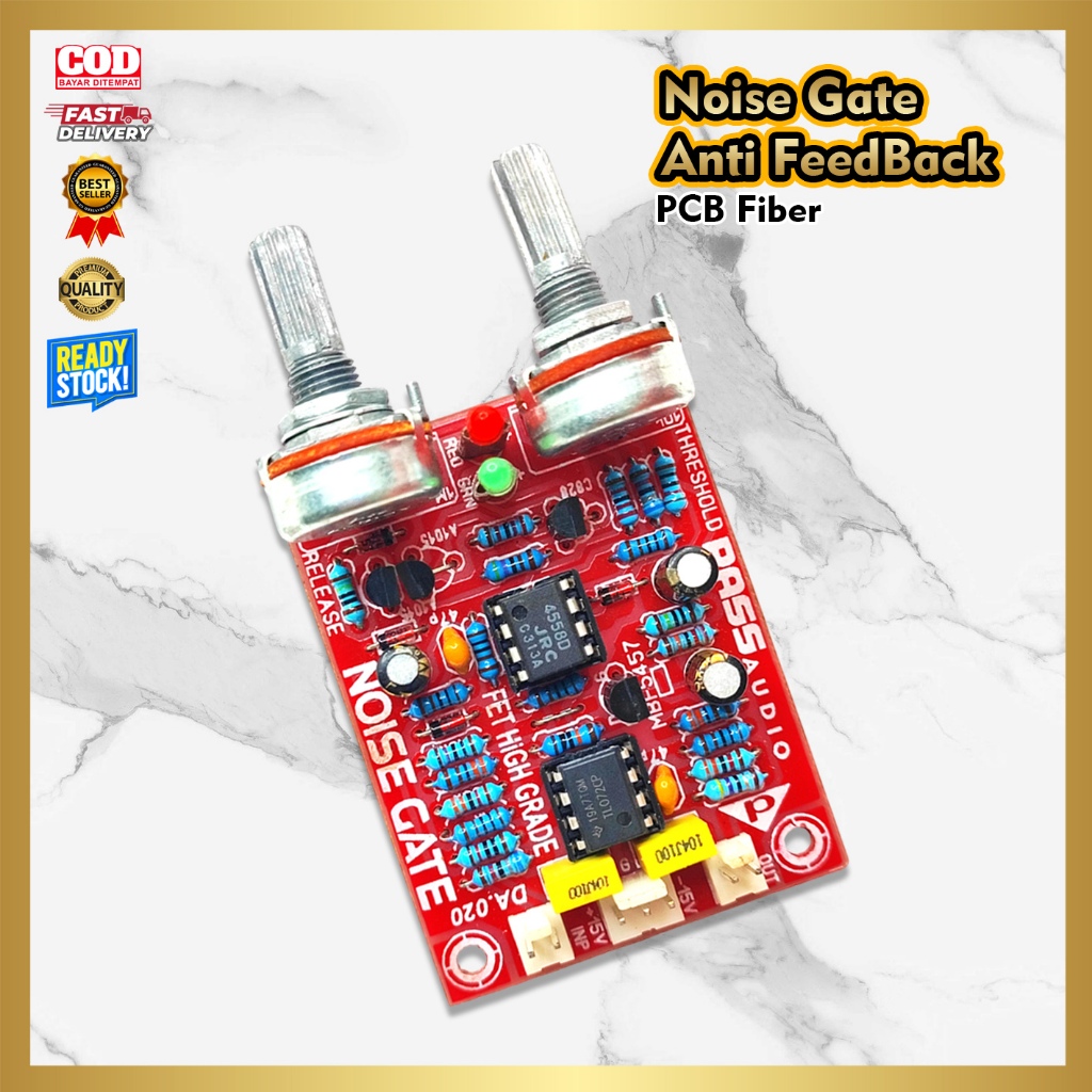 Kit Noise Gate Anti feedback PCB Fiber penghilang Noise MIC