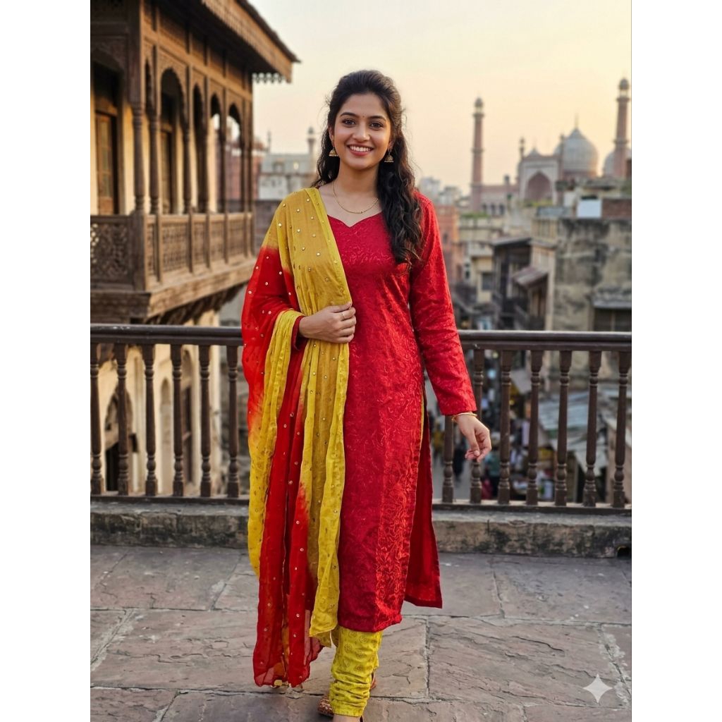 baju india set kurti