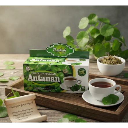 Teh Celup Pegagan | Teh Celup Anatan | Teh Herbal Kesehatan Otak / Pegagan