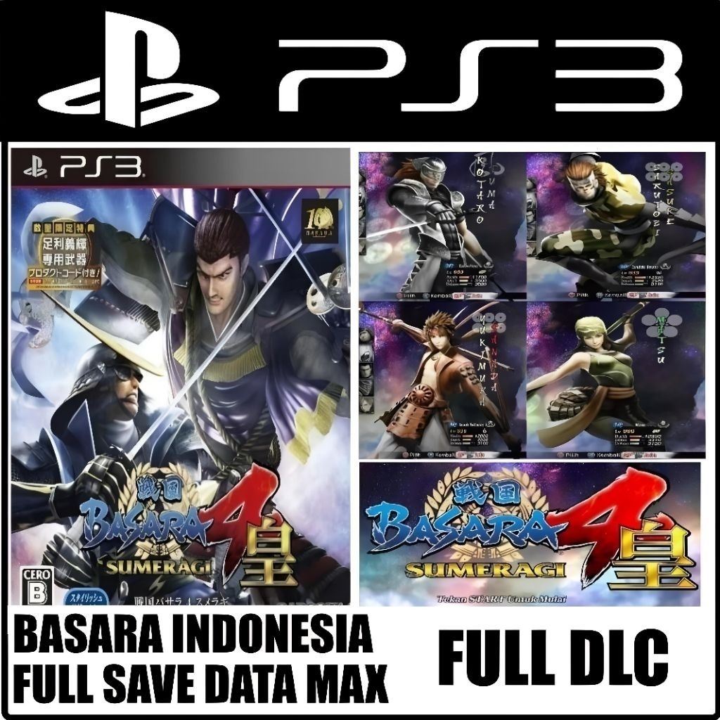 Link Game PS3 Basara 4 Sumeragi Fullgame + Mod Teks Indo - ready game ps2 ps3 ps4 cfw hfw hen beatbo