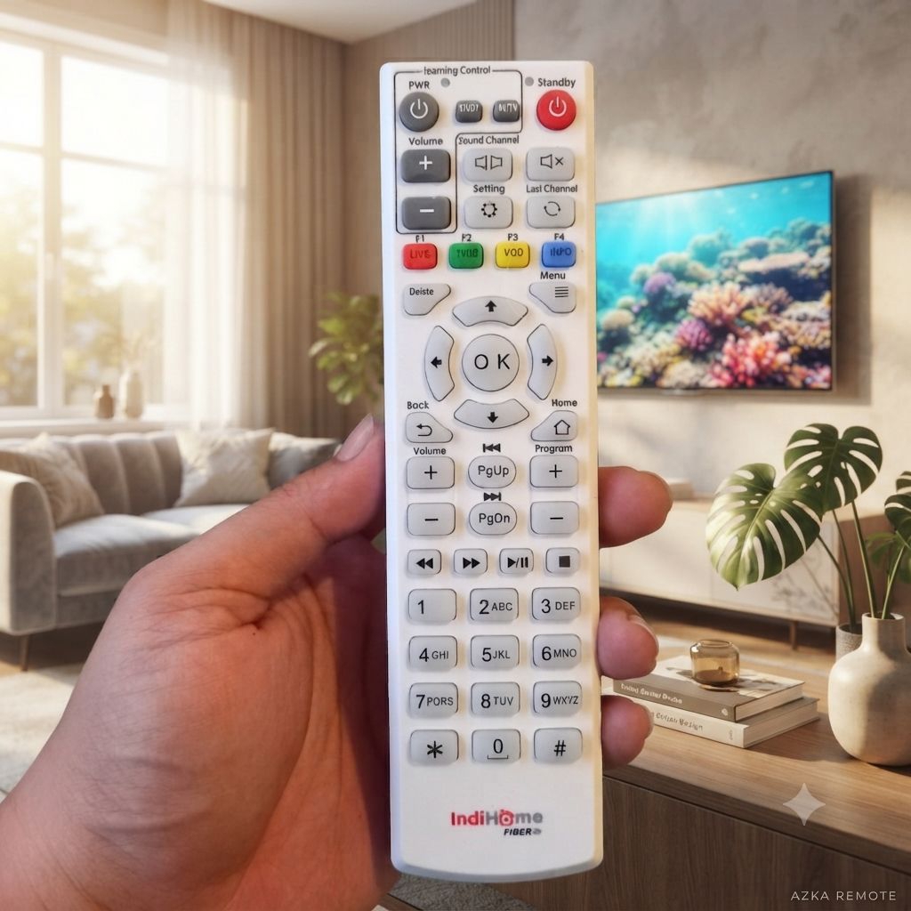 REMOTE REMOT STB TV BOX INDIHOME FIBERHOME PUTIH ORIGINAL ASLI NC