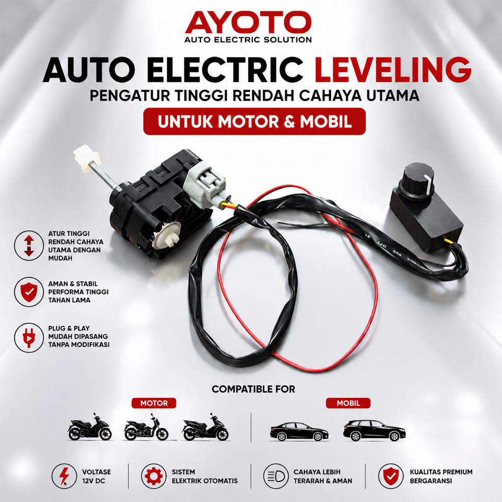 RETROFIT HEADLAMP AUTO LEVELING MOTOR