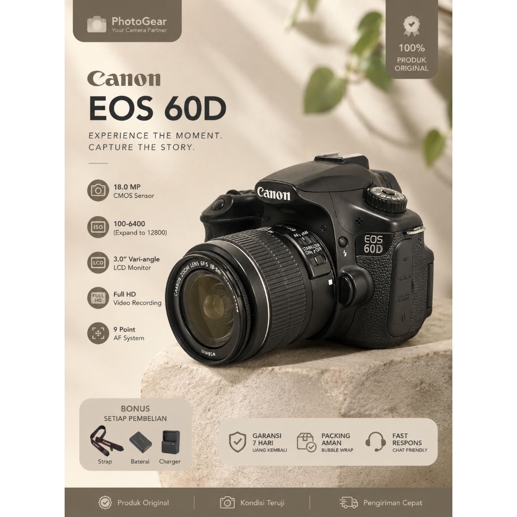 CANON 60D FULL lensa kit