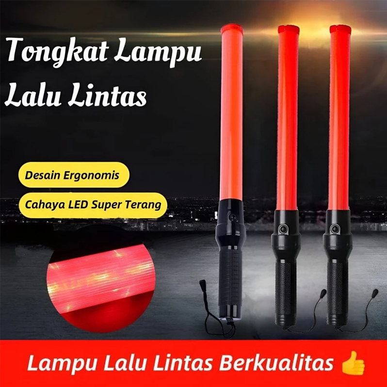 Gaxindo Tongkat Lampu Stick Lampu Parkir Lalu Lintas Senter Lalin Tongkat Parkir Polisi