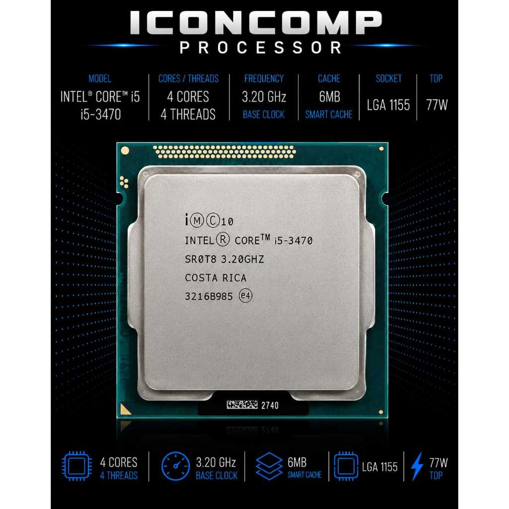 PROCESSOR INTEL CORE i5 3470 TANPA FAN SOCKET 1155