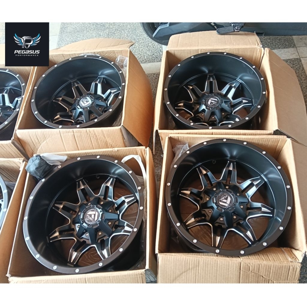 Velg Fuel Matte Black Milled Window Round Rivet With Bright Milled Finish