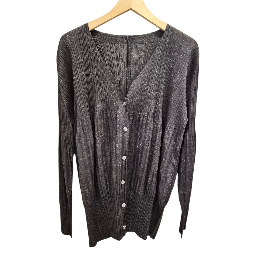 issey miyake pleats please brown cardigan