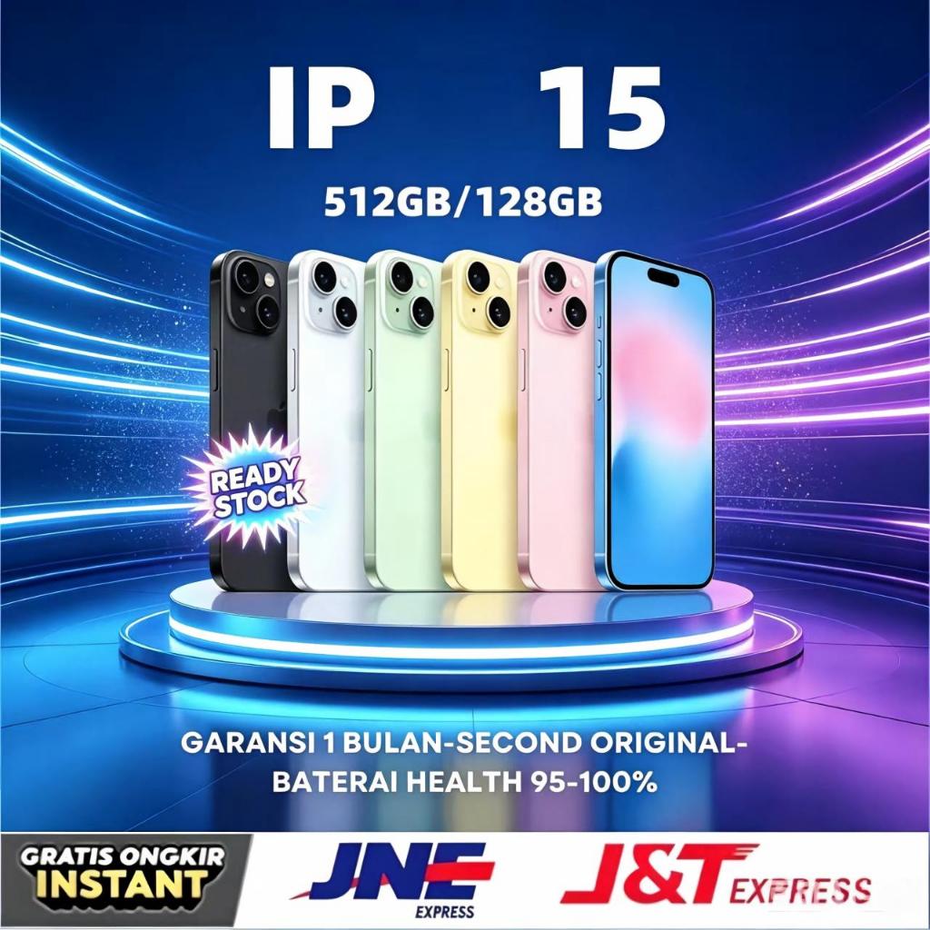 IPHONE 15 Second Original iphone 15PLUS 512GB 256GB 128GB   Bekas FULLSET