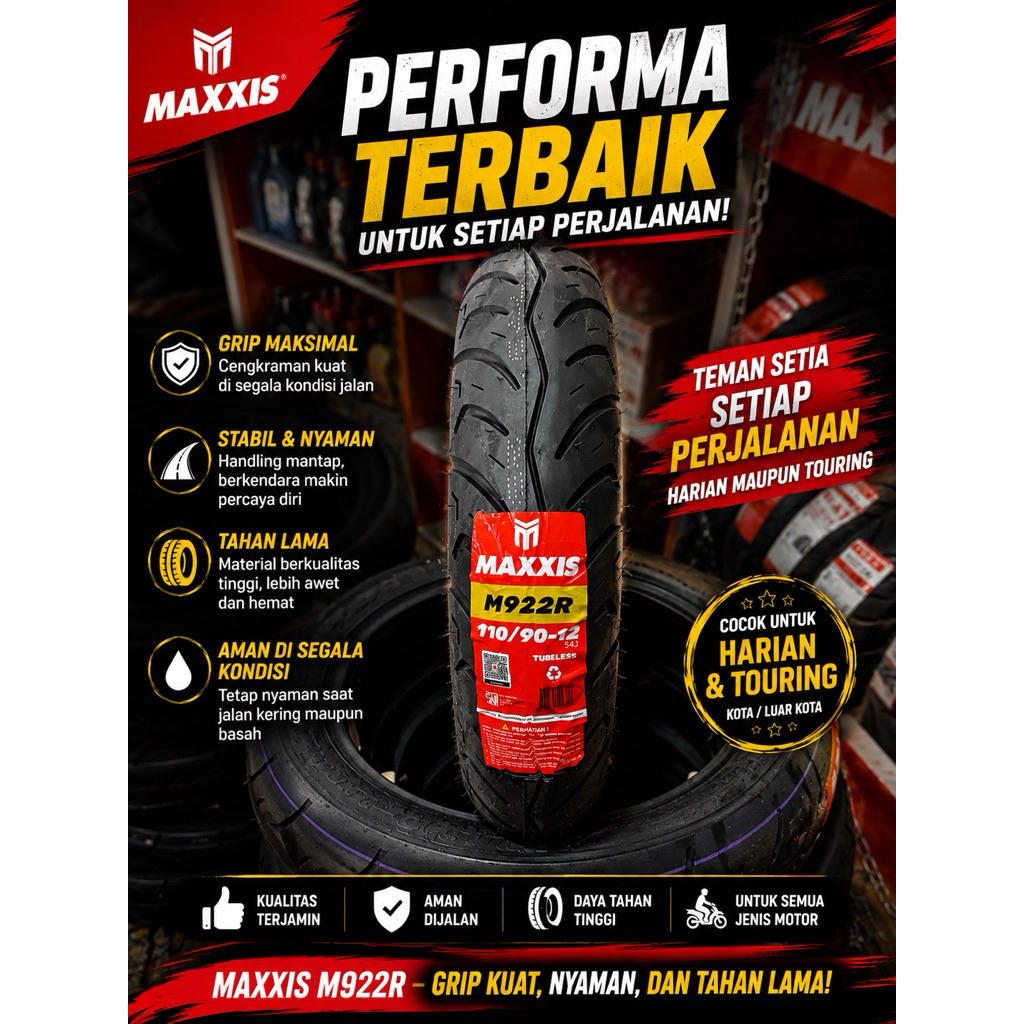 BAN MAXXIS M922F/R  RING 12 SCOOPY TUBELESS