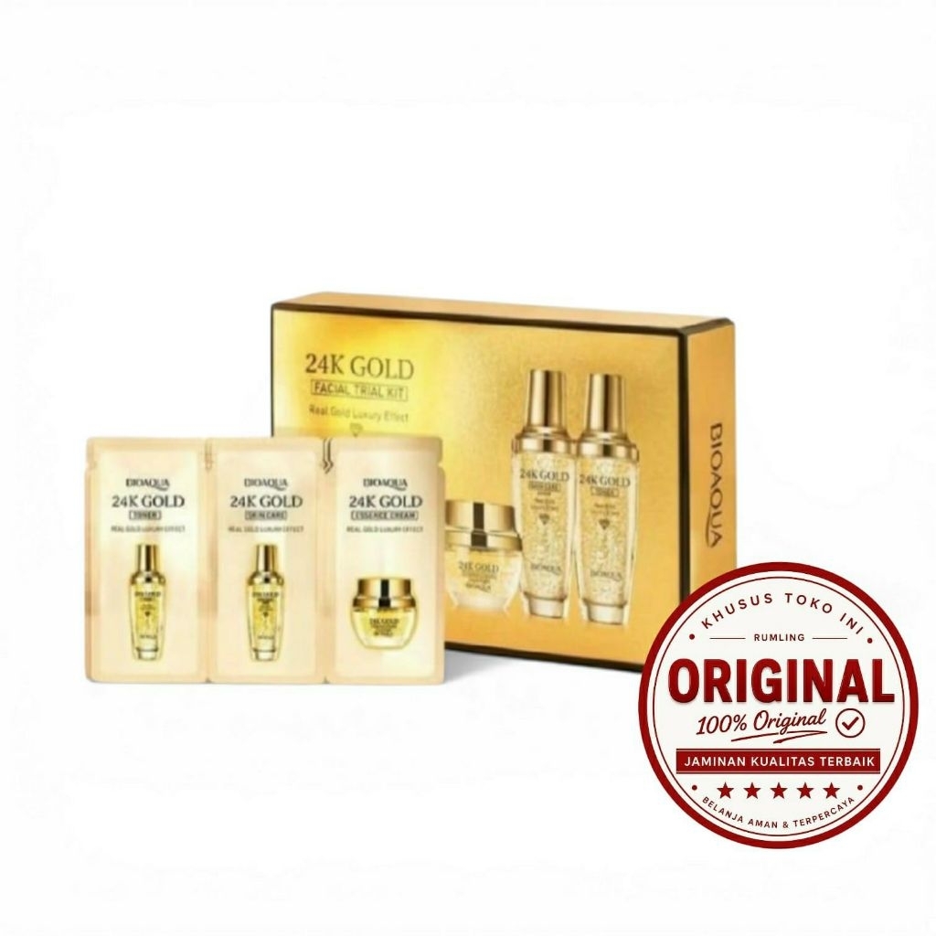 BIOAQUA 24K Gold Facial Trial Kit 3Pcs