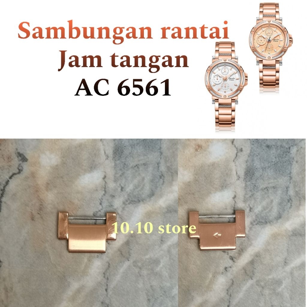 Sambungan Tali Rantai Jam Tangan Alexandre Christie Original AC 6561