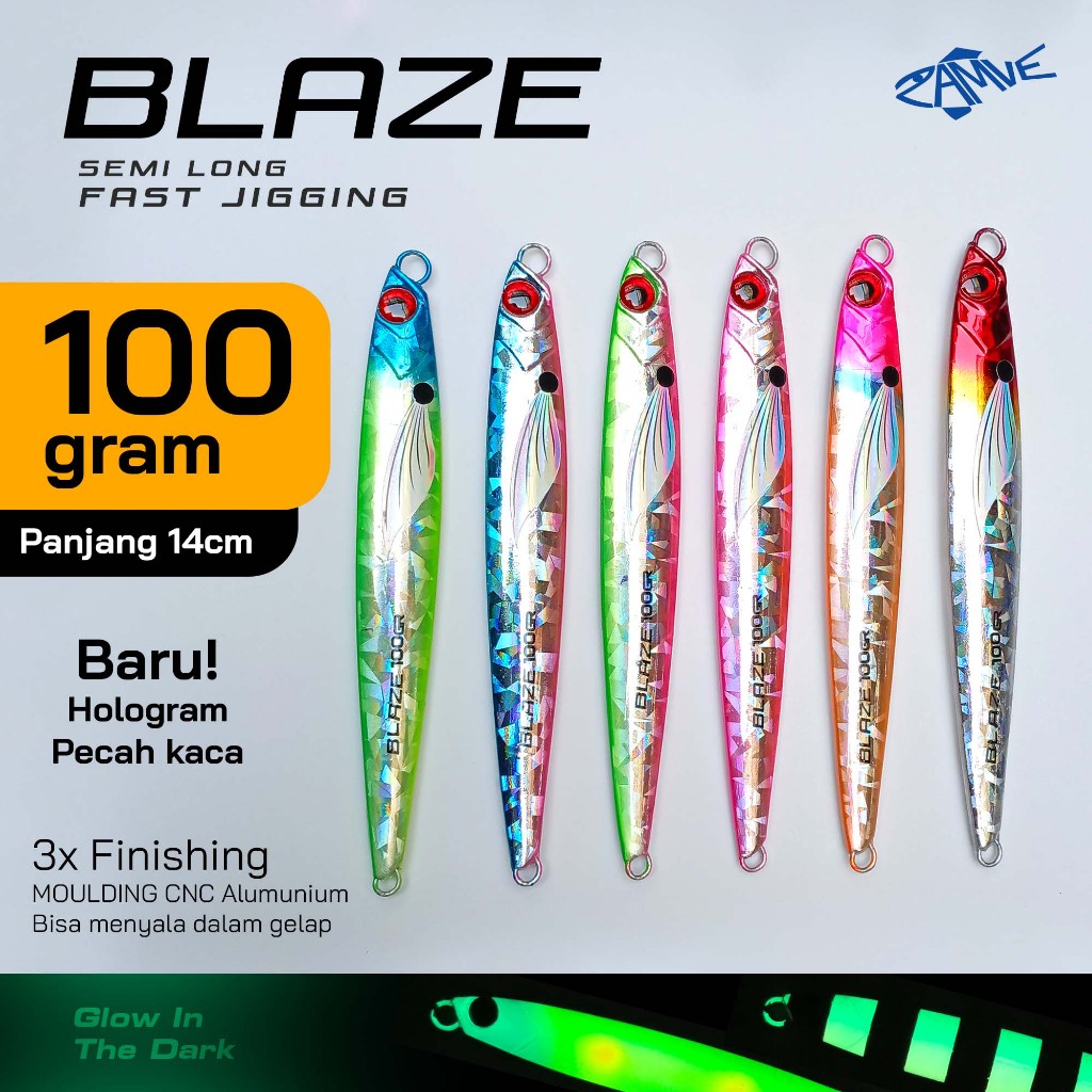 Metal Jig Zamve Blaze 100Gr Metal Jig 100Gr Metal Jig 100Gram