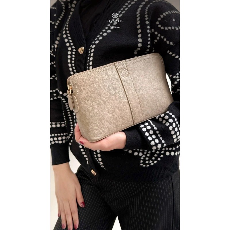 BIYANTIE Genuine Leather Locker Pouch - Clutch Kulit Sapi Asli Dompet Wallet Tas Pesta