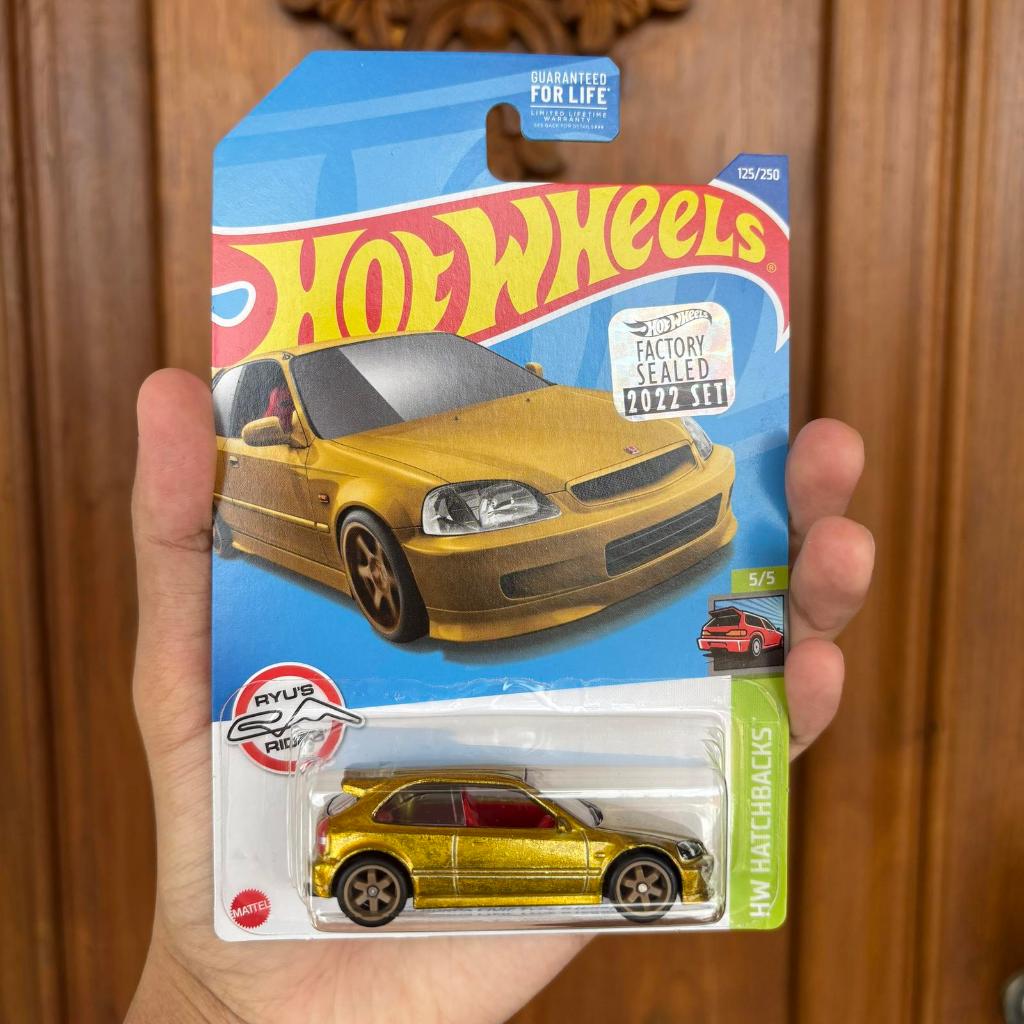 Hotwheels Super Treasure Hunt Civic Type R EK9 Gold Factory Sealed (THS)