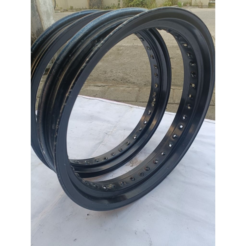 Velg jari jari TDR Er shape Dot gold set uk 250 300 Ring 17 hole 36 set depan belakang