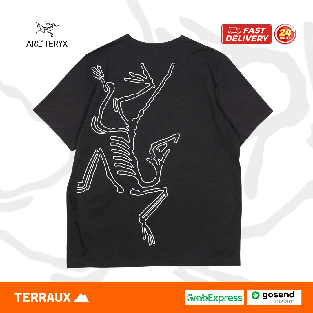 Tshirt Arc'teryx Cormac Arc'Bird Logo Kaos Arc'teryx - Black
