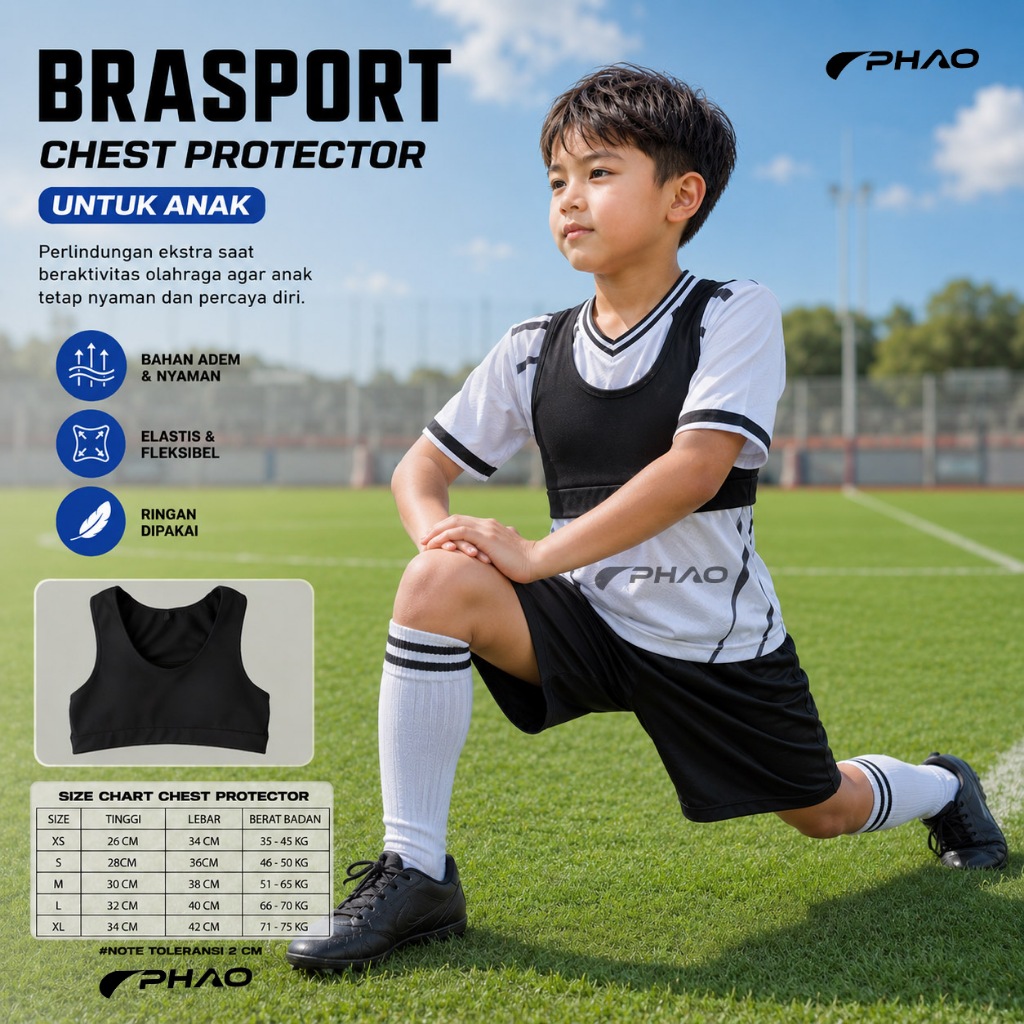 Brasport anak -anak / chest protector olahraga anak unisex