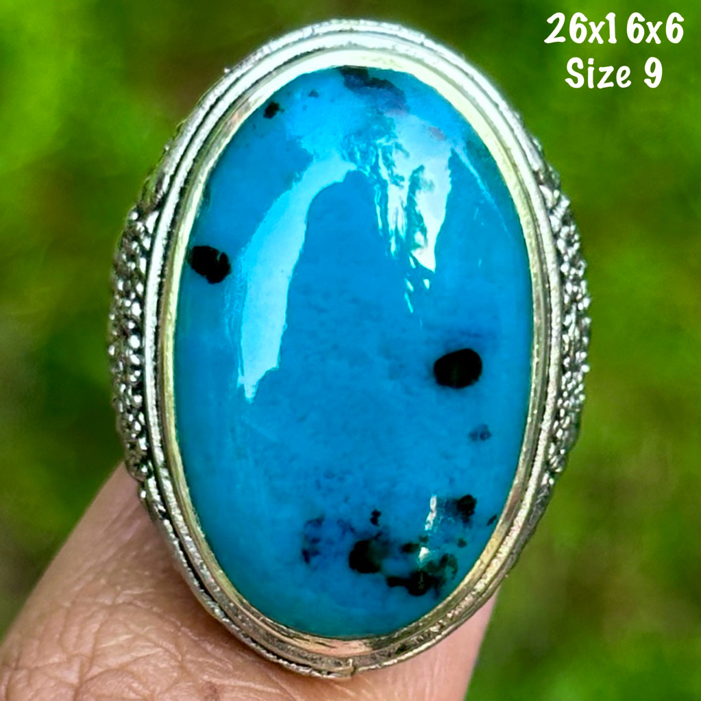 Cincin Batu Akik Natural Bacan Doko Kristal (asli alam)