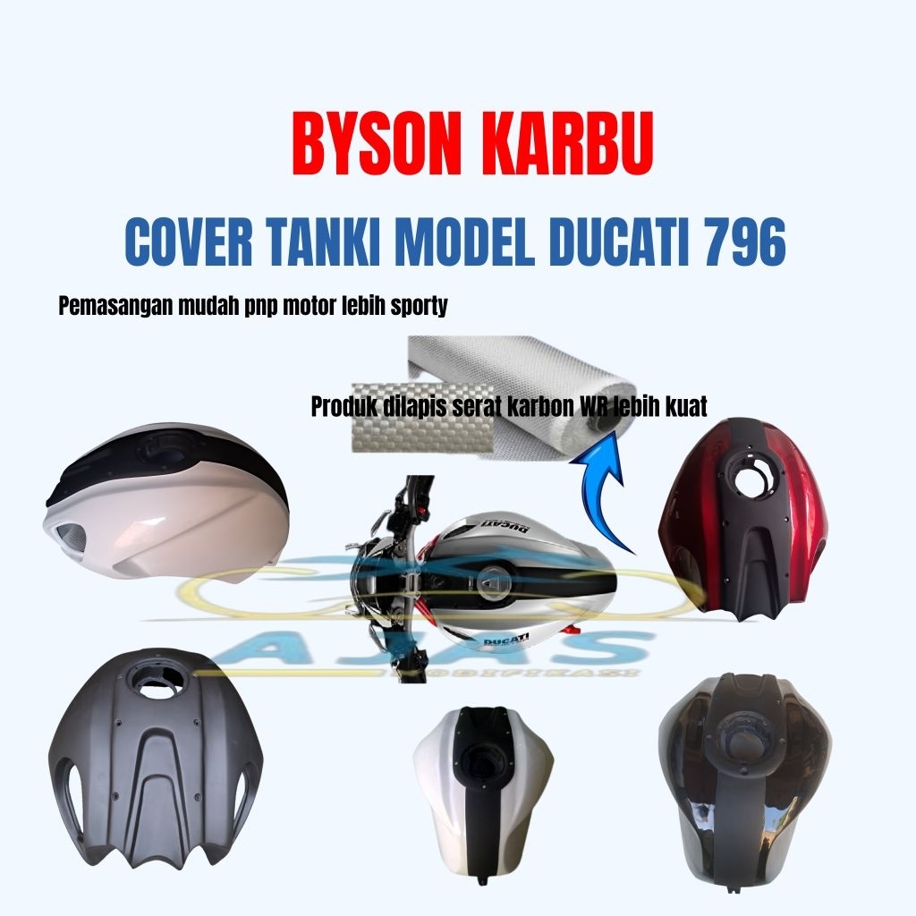 Cover Tanki Byson Karbu Type Ducati 796