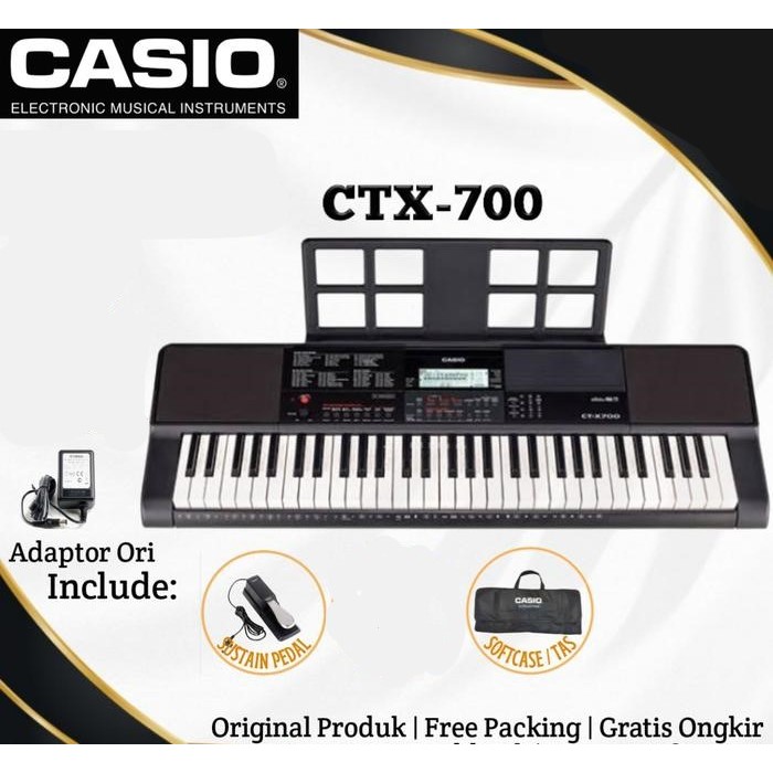 ‼️SALE MURAH : FREE PEDAL+TAS+BWRAP‼️ CTX 700 Digital Keyboard Piano Casio CT X700 CTX700