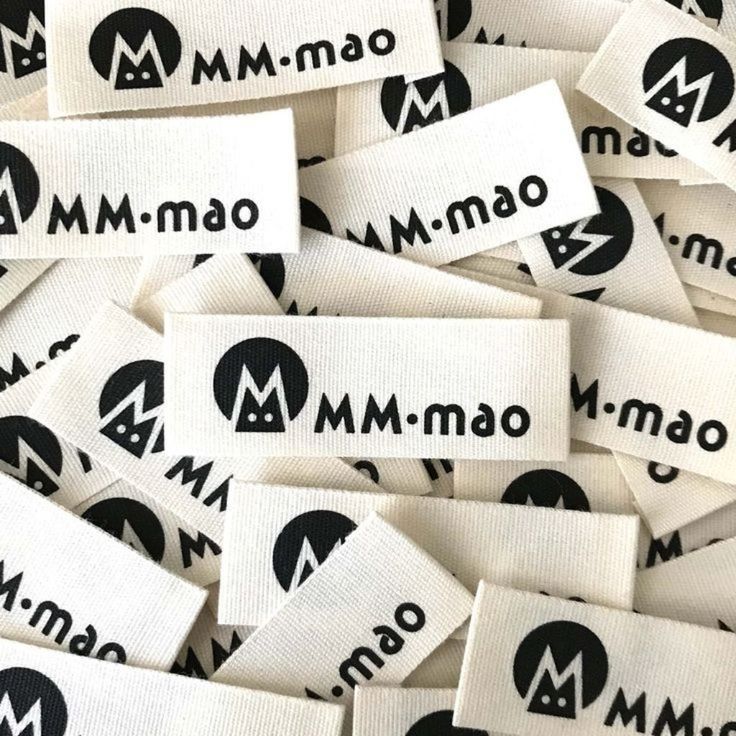 label katun import custom logo 50 meter/custom desain/label katun import/label satin putih,Label hij