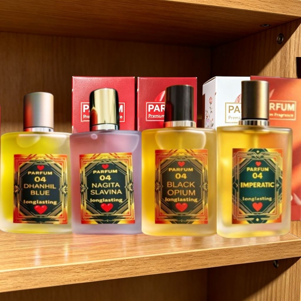 Parfum Unisex paket usaha 4pcs lengkap sama boknya Gentleman Rules & Exodia 50ml, Wangi Tahan Lama