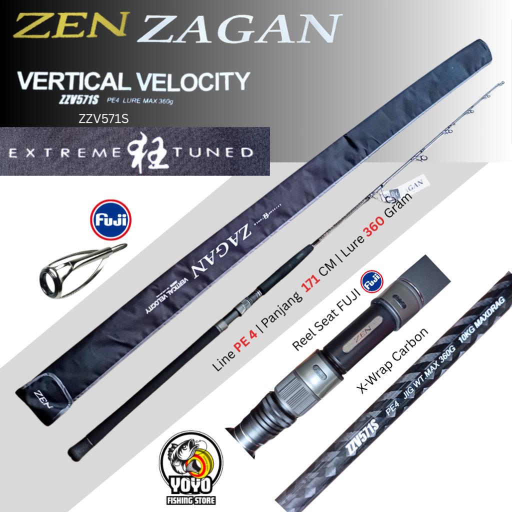 Joran JIgging Zen Zagan vertical Velocity PE 4 Spinning one piece