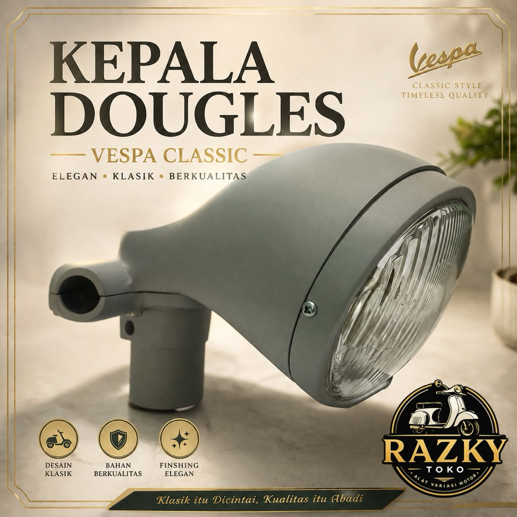 Stang Motor Vespa Douglas Stang Vespa Douglas Set Kepala Lampu Dougles Classic Rumah Lampu Motor Kla