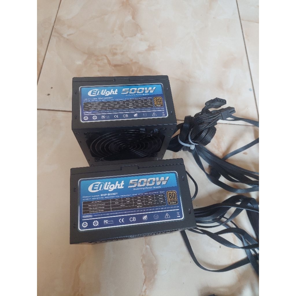 Psu Enlight 500watt 80+bronze gold Gaming