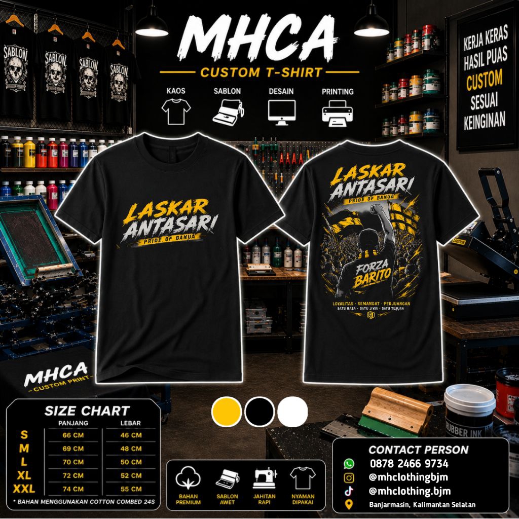 Kaos Barito Putera Terbaru untuk Barito Mania