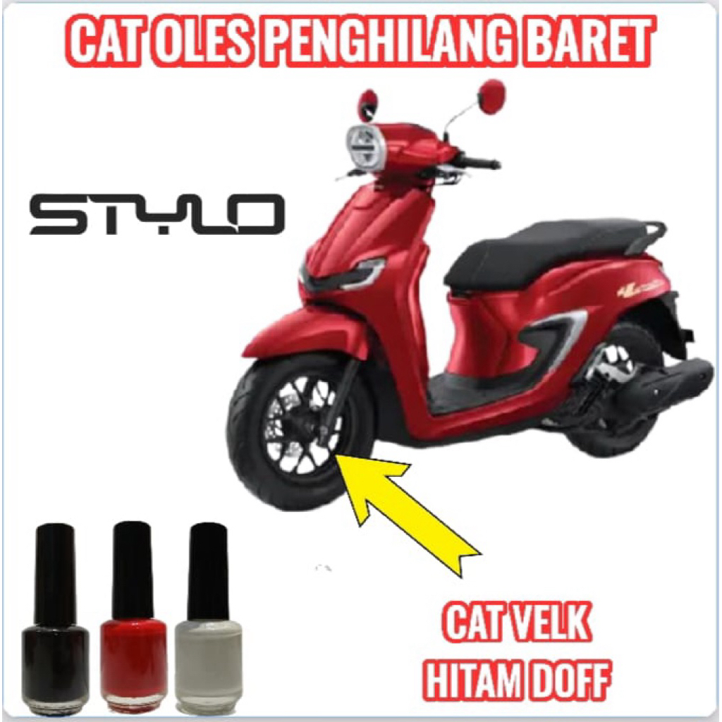 CAT OLES VELK VELG HITAM DOFF BLACK DOFF PENGHILANG BARET MOTOR HONDA STYLO NEW TERMURAH