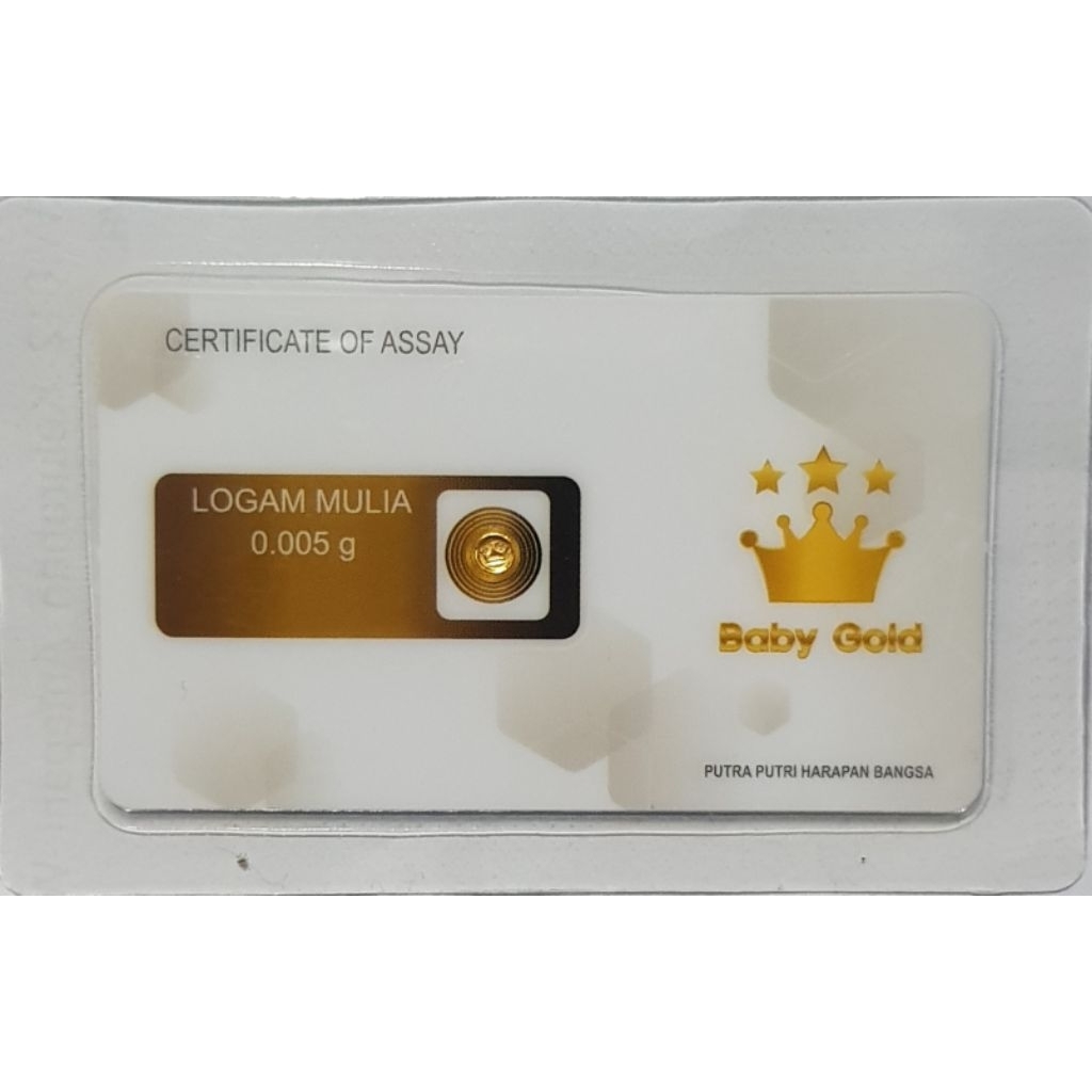 Emas Mini Logam Mulia Baby Gold 0.005gr
