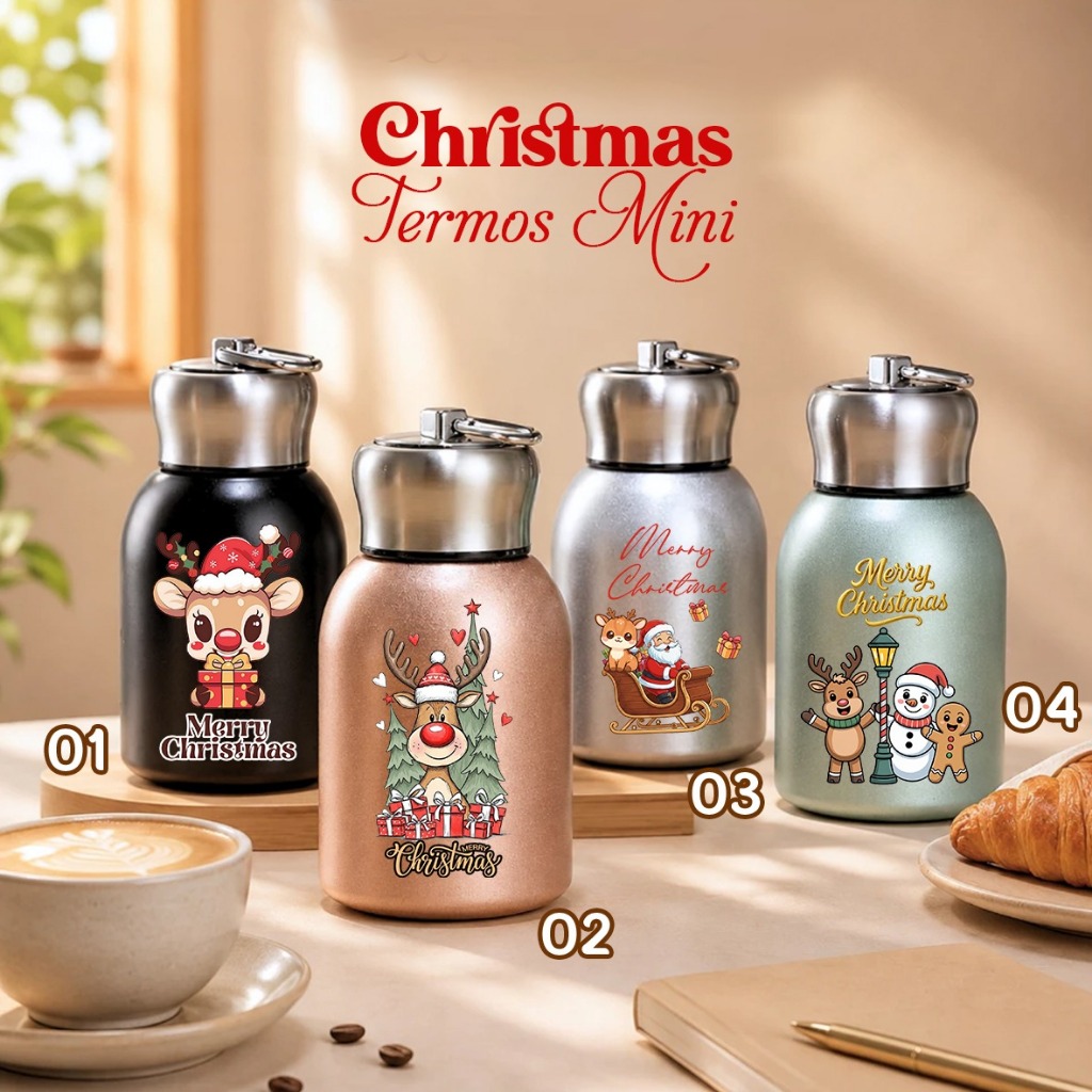 SOUVENIR  NATAL / CHRISTMAS / MINI TERMOS SATUAN / WISUDA / SOUVENIR KENAIKAN KELAS / HAMPERS WISUDA