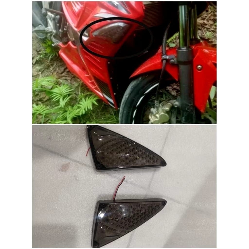 Sein sen LED khusus untuk half fairing Vixion new NVL VERZA CB OLD CB NEW LAMPU SEIN SAYAP VIXION NE