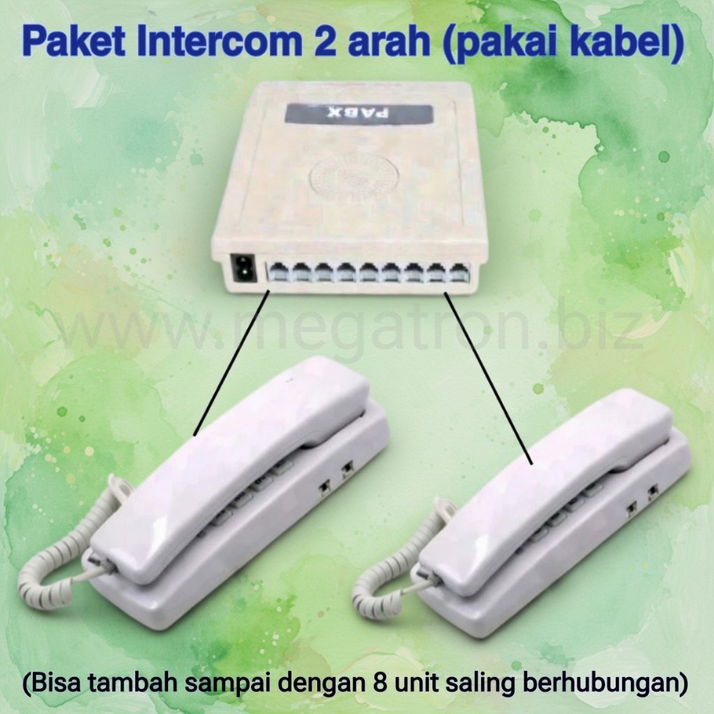 Paket Intercom komunikasi 2 arah pakai kabel Telpon