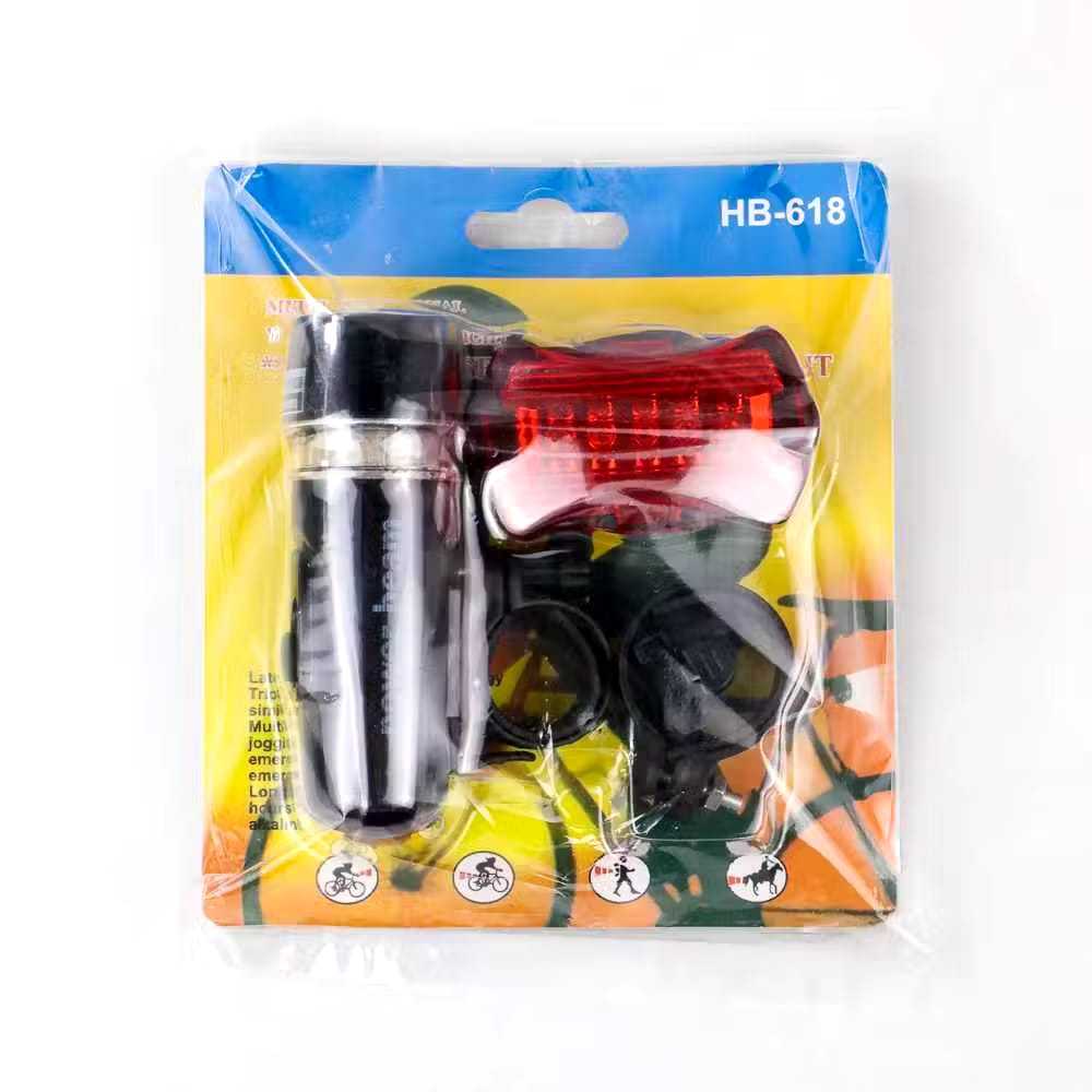 Lampu Sepeda/ Bicycle Head Light 5 LED ETERNA EN-808A set (depan+belakang)