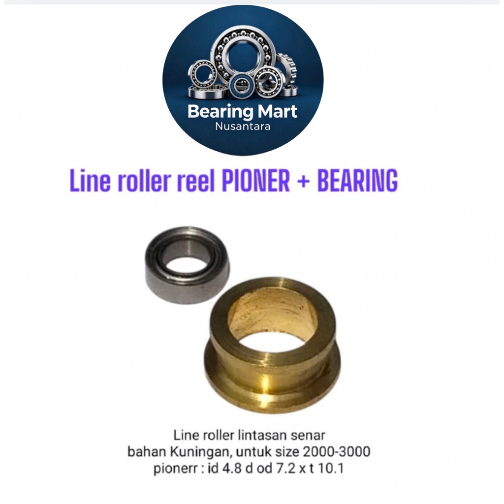 Line Roller + Bearing Pioner / lintasan tali senar Reel uk 1000-3000