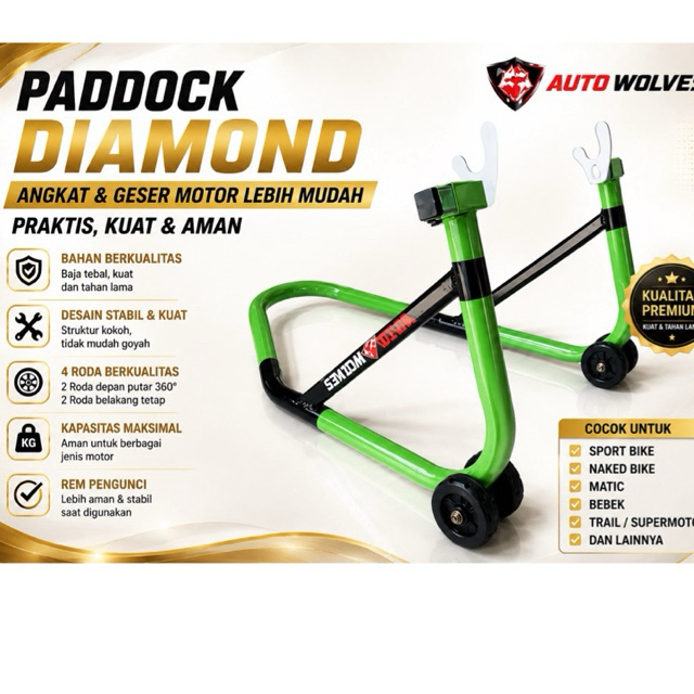 standar Paddock Universal model diamond Motor Sport moge dan Bebek
