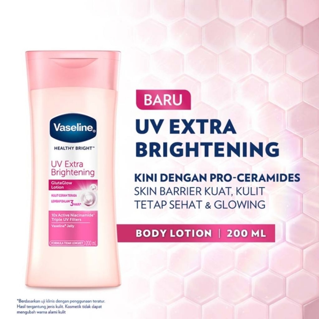 VASELINE body lotion 200ml 1000%original exp lama