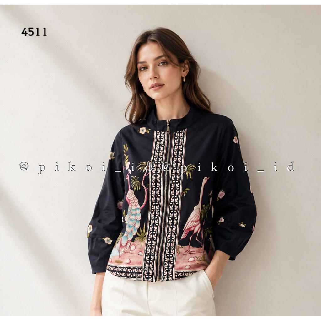 Cardigan batik katun wanita / cardigan batik cewek / outer batik kantor / outer hijab murah / 135