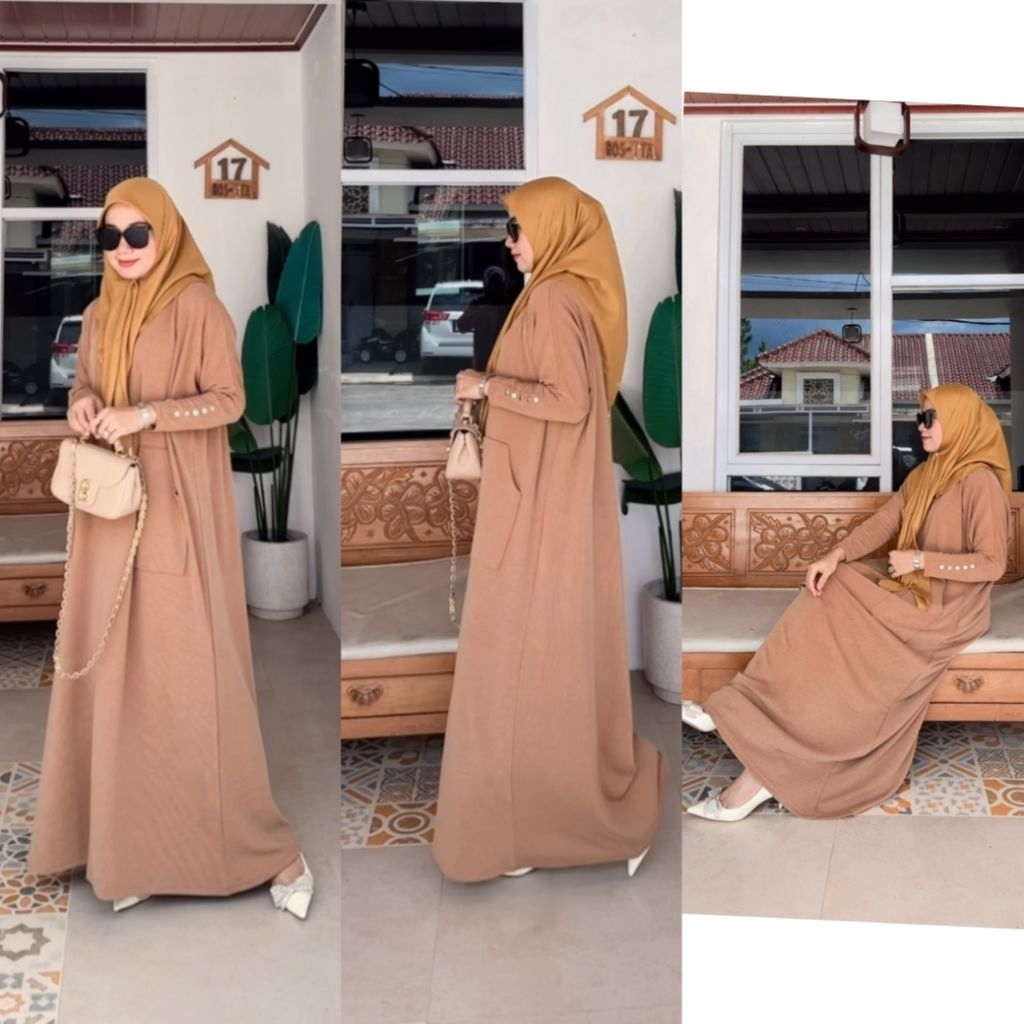 Dress Dimara model kaftan /Gamis dimara jumbo meral Dress Dimara Oversize Dimara kaftan || Dress kni