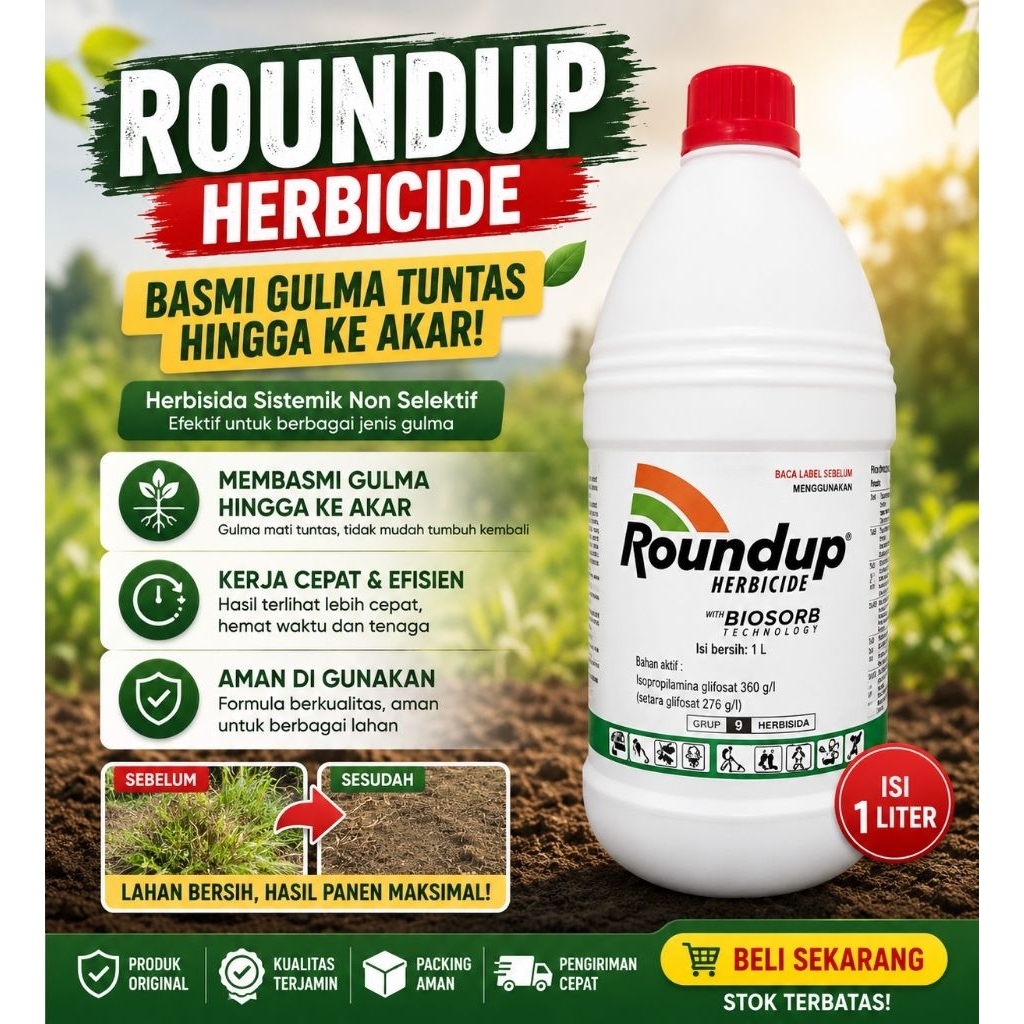Roundup 1 liter basmi rumput