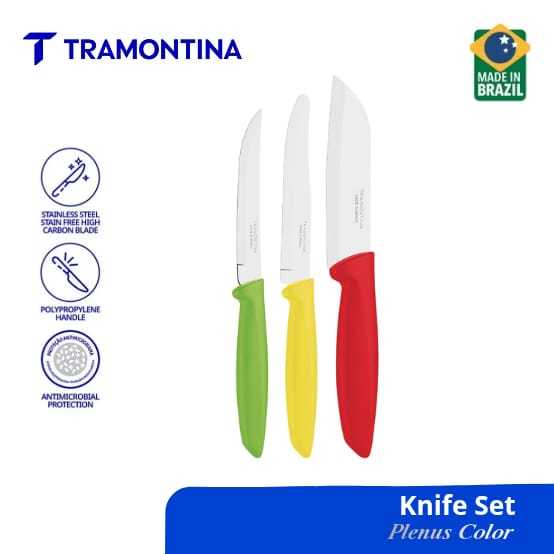 Pisau Set 3pcs Tramontina Plenus Knife Set 29899058