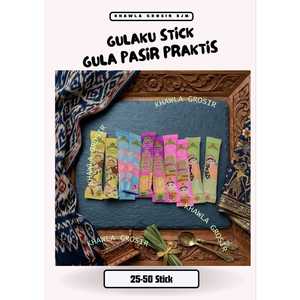 GULAKU STICK GULA PASIR PUTIH ISI 25 & 50 Sachet x 8Gr