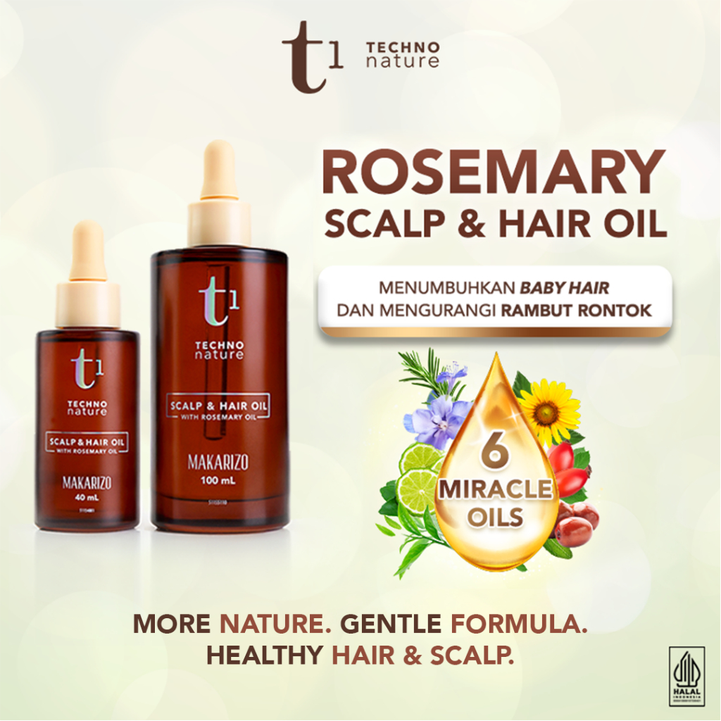 Makarizo T1 Techno Nature Rosemary Scalp & Hair Oil - Rosemary Oil